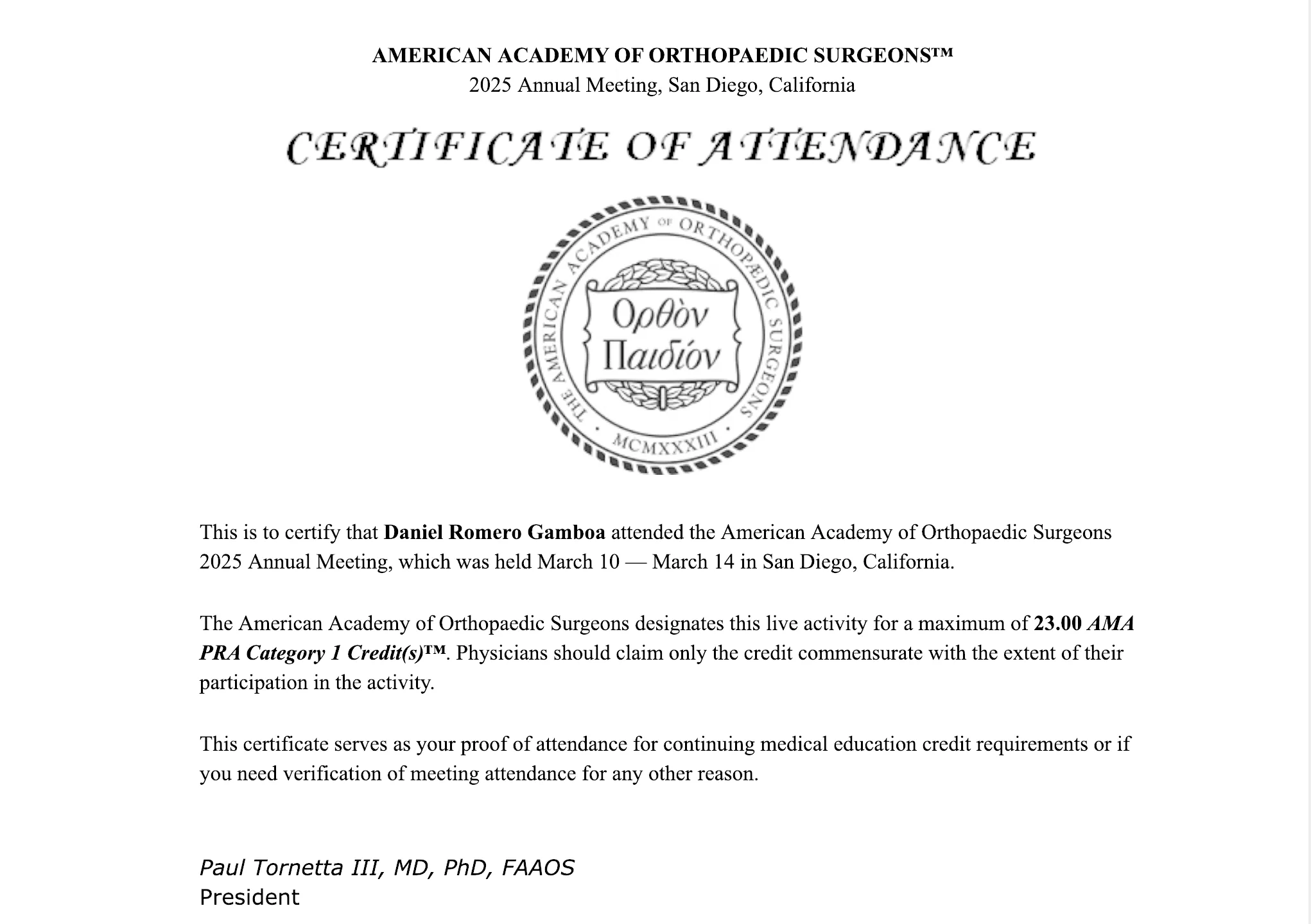 Constancia profesional