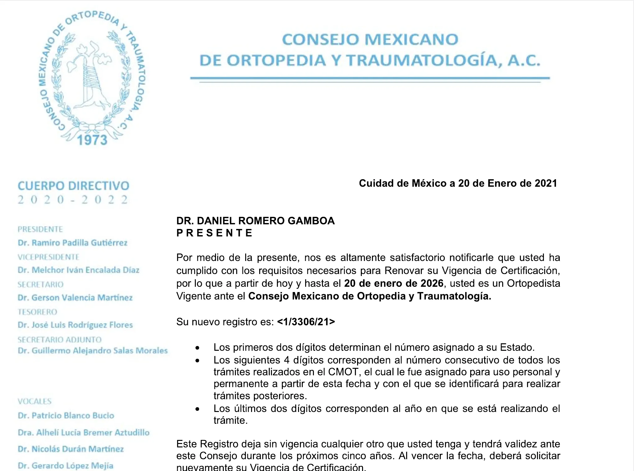 Constancia profesional