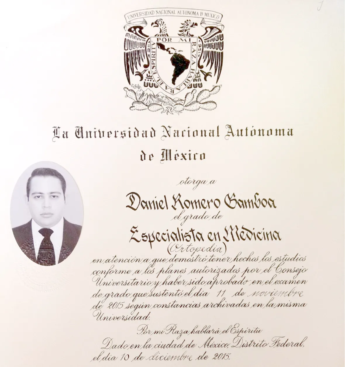 Constancia profesional